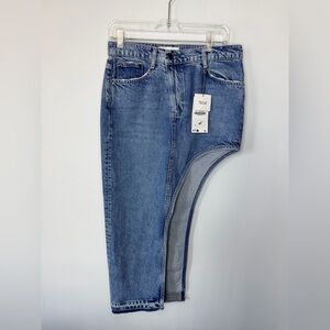 Zara Denim Asymmetrical Denim Skirt – NWT – Size M